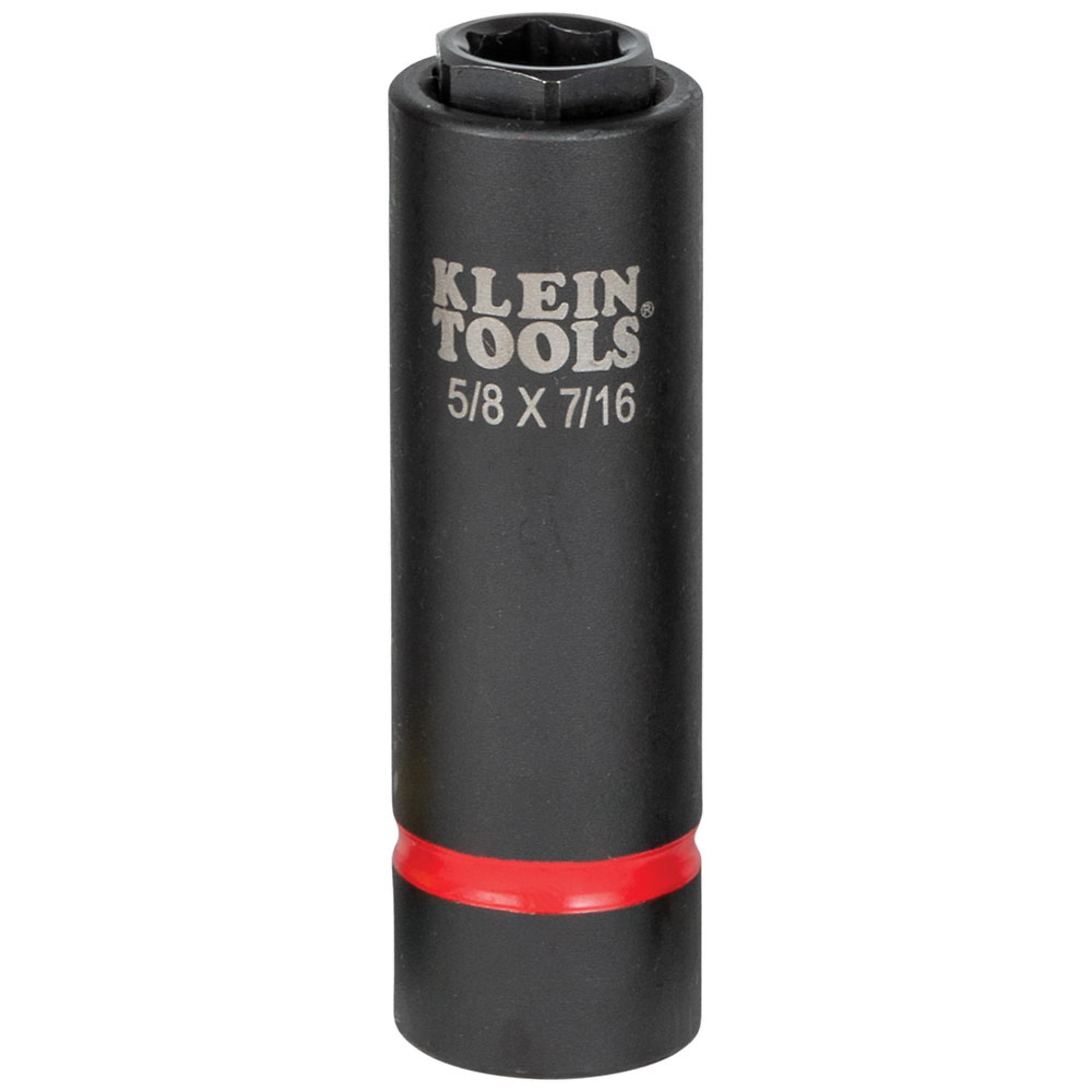 Klein Tools, 2in.-1 Impact Socket, 6-Point, 5/8 and 7/16in., Pieces (qty.) 1 Model# 66062